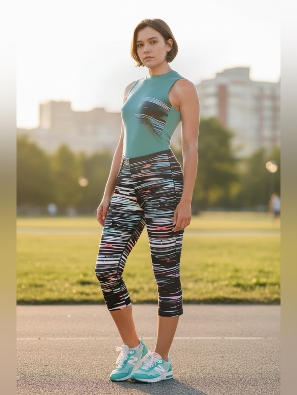 New Balance Colorful Capri Leggings Women’s Small - Picture 8 of 8